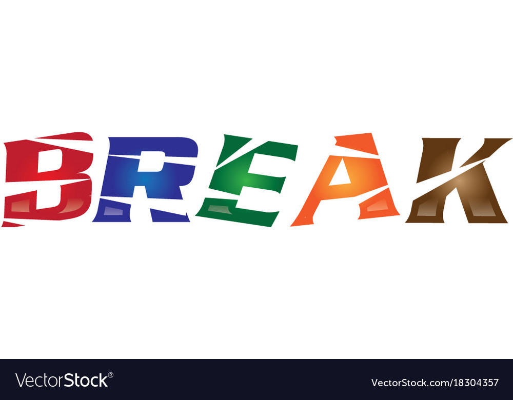 Break logo Royalty Free Vector Image - VectorStock