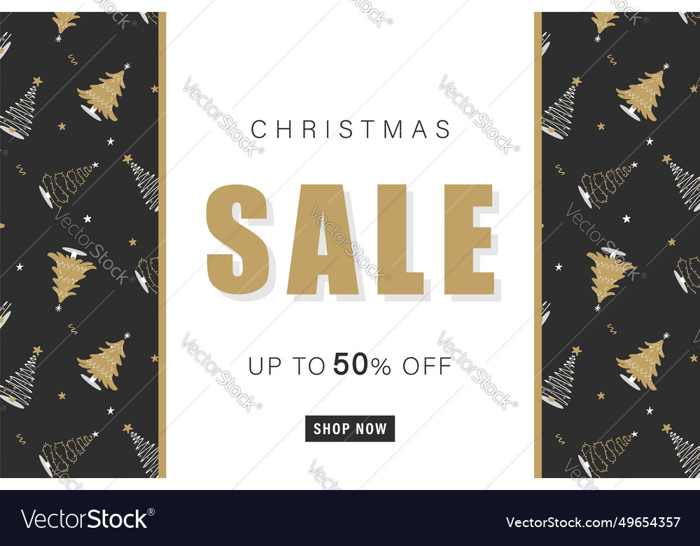 Christmas sale banner template advertising