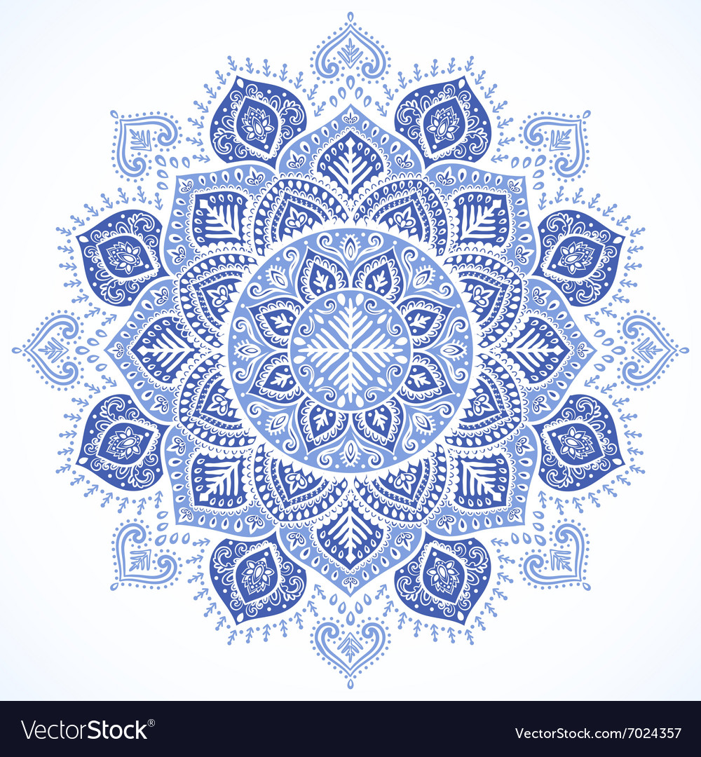 Download Christmas snowflake mandala ornament Royalty Free Vector