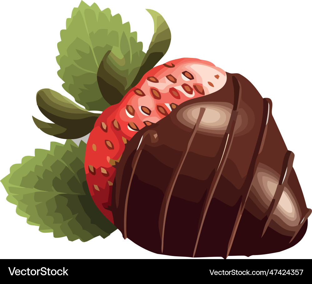 Fresh Strawberry Dessert Royalty Free Vector Image