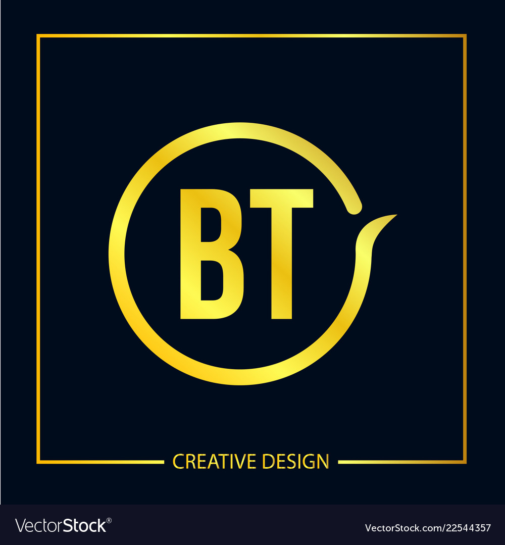 Original Buchstaben bt Logo Vorlage Design