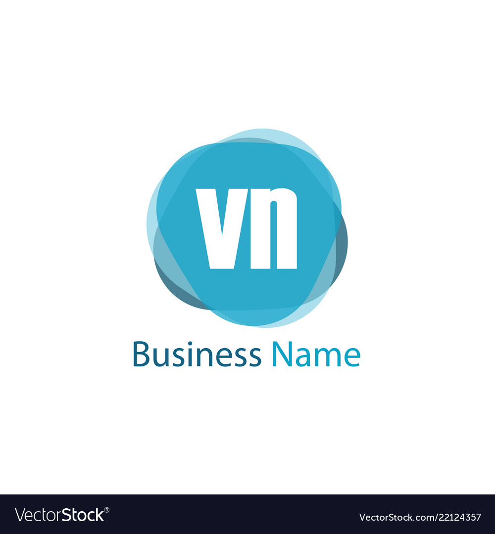 Initial letter vn logo template design