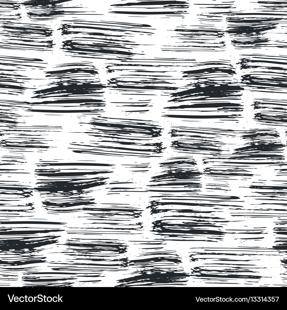 Ink hand drawn seamless pattern with brush strokes