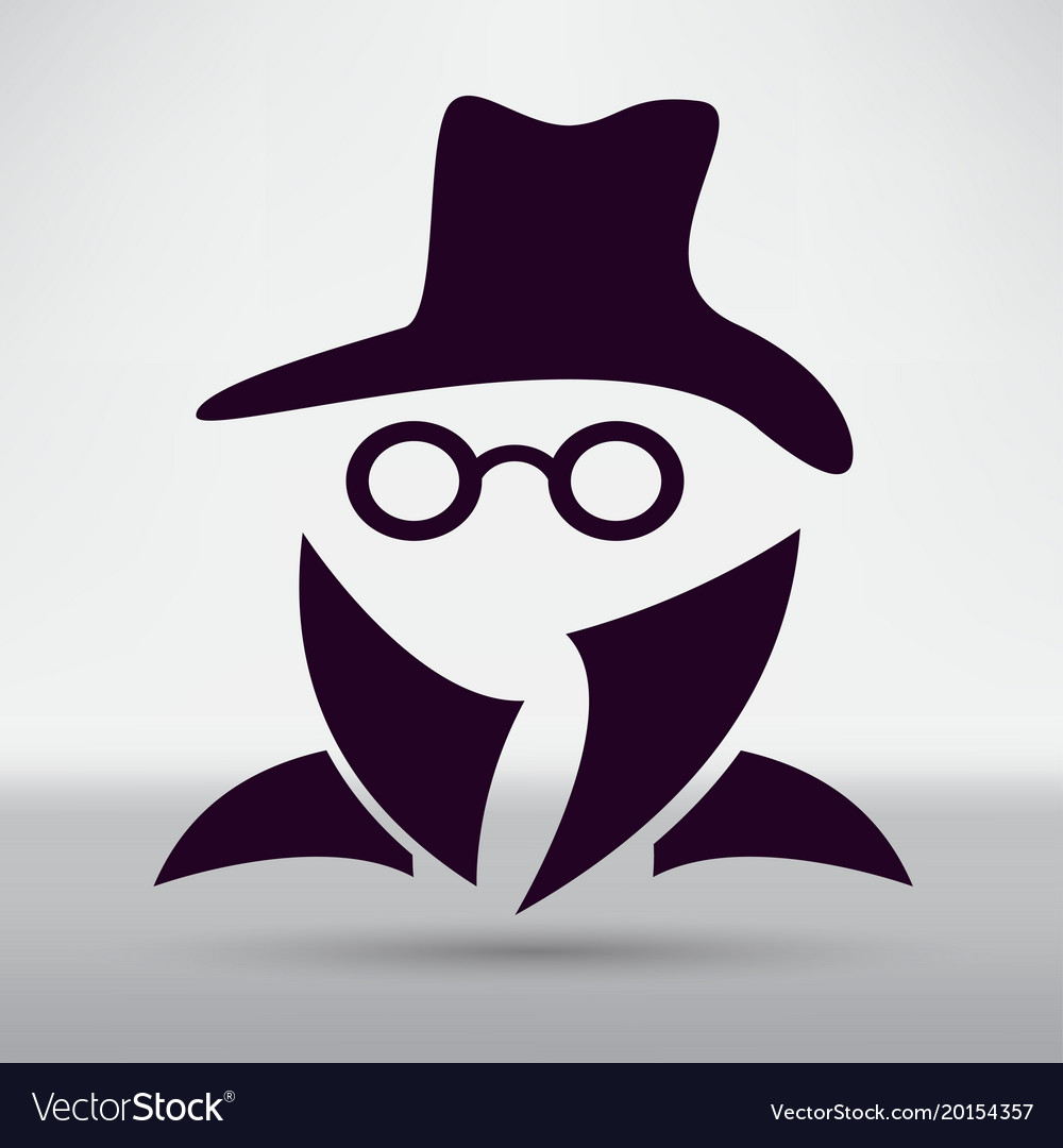 Man in suit secret service agent icon