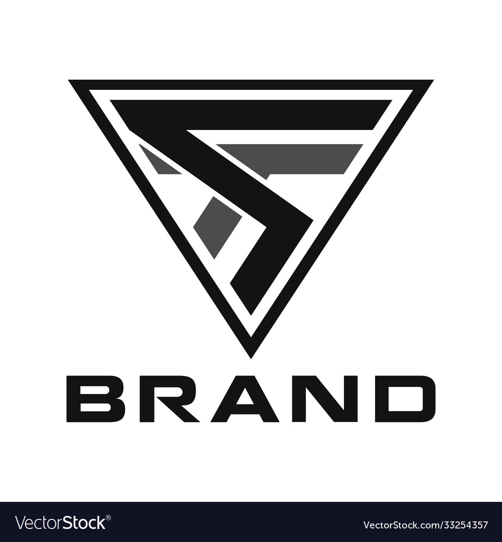 Modern triangle creative initial logo concept