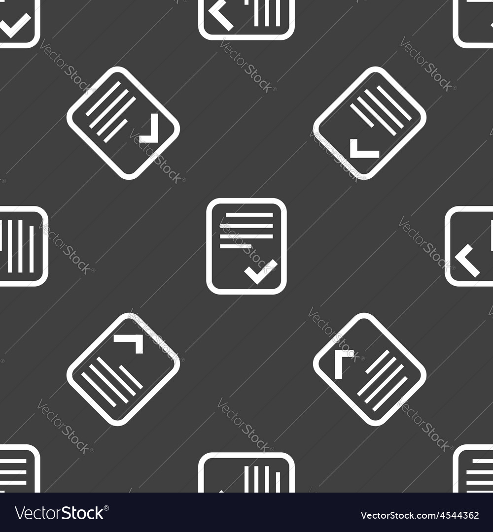 Approved document pattern Royalty Free Vector Image