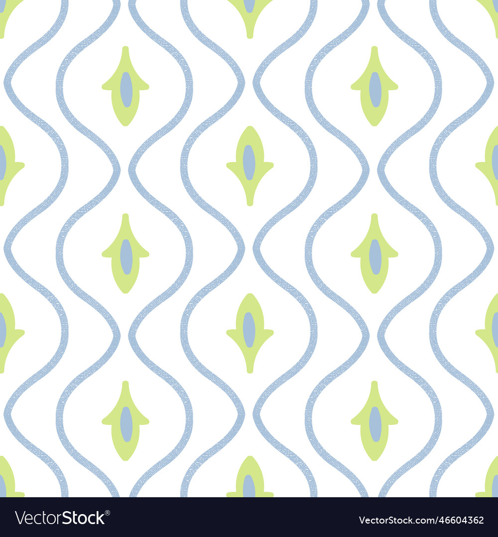 Delicate ogee shape decorative seamless pattern Vector Image