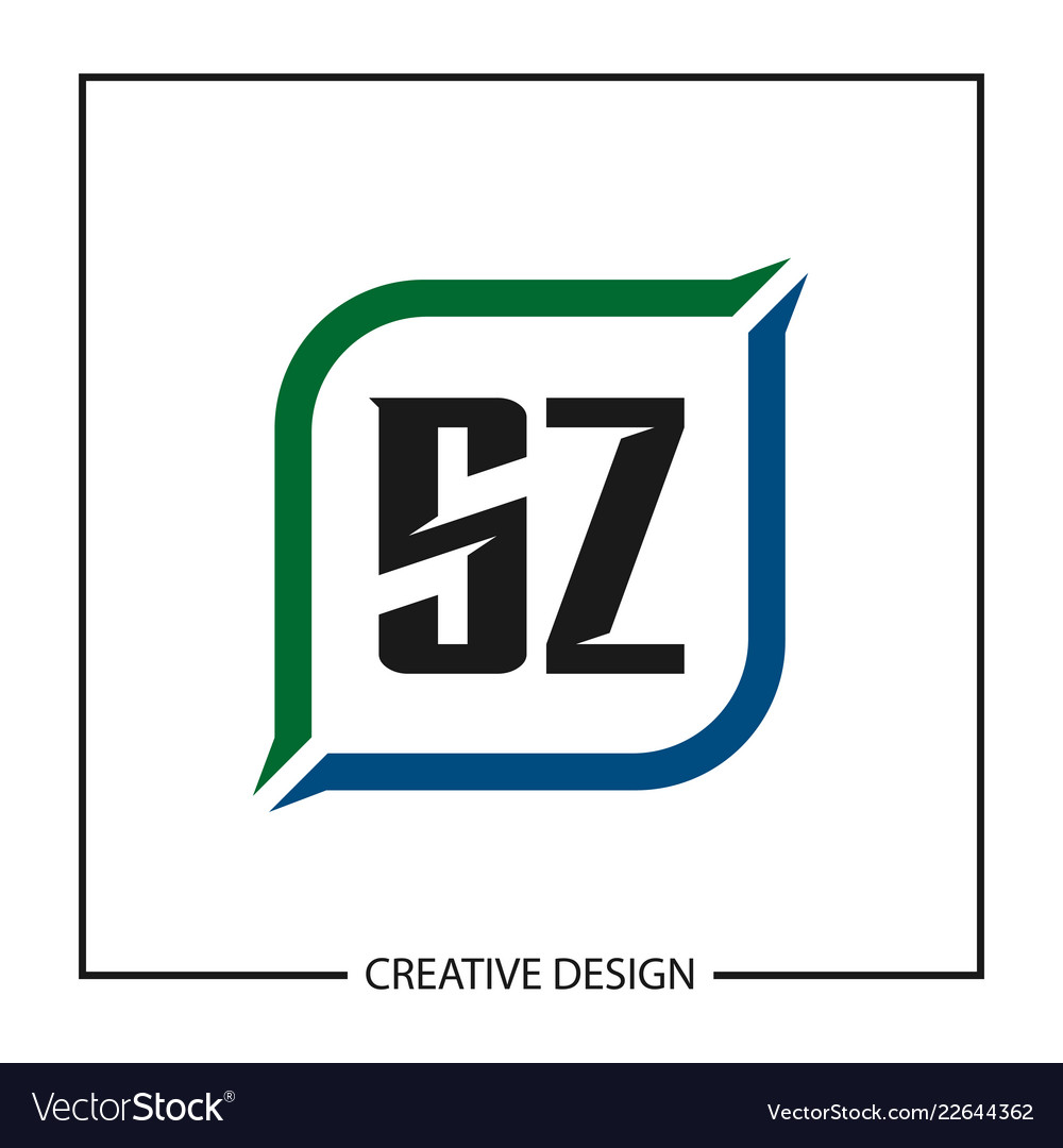 Original Buchstaben sz Logo Vorlage Design