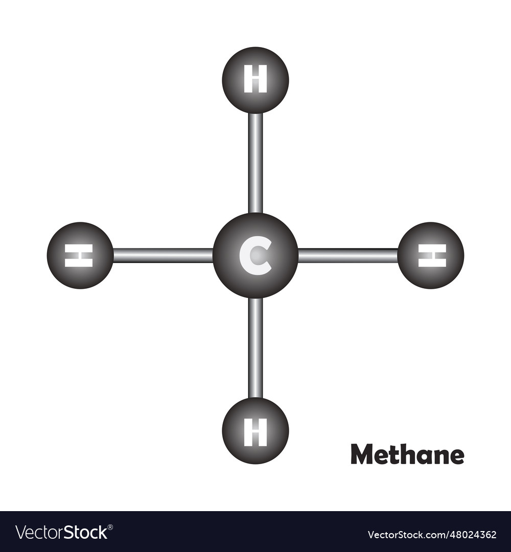 Methane molecule icon Royalty Free Vector Image