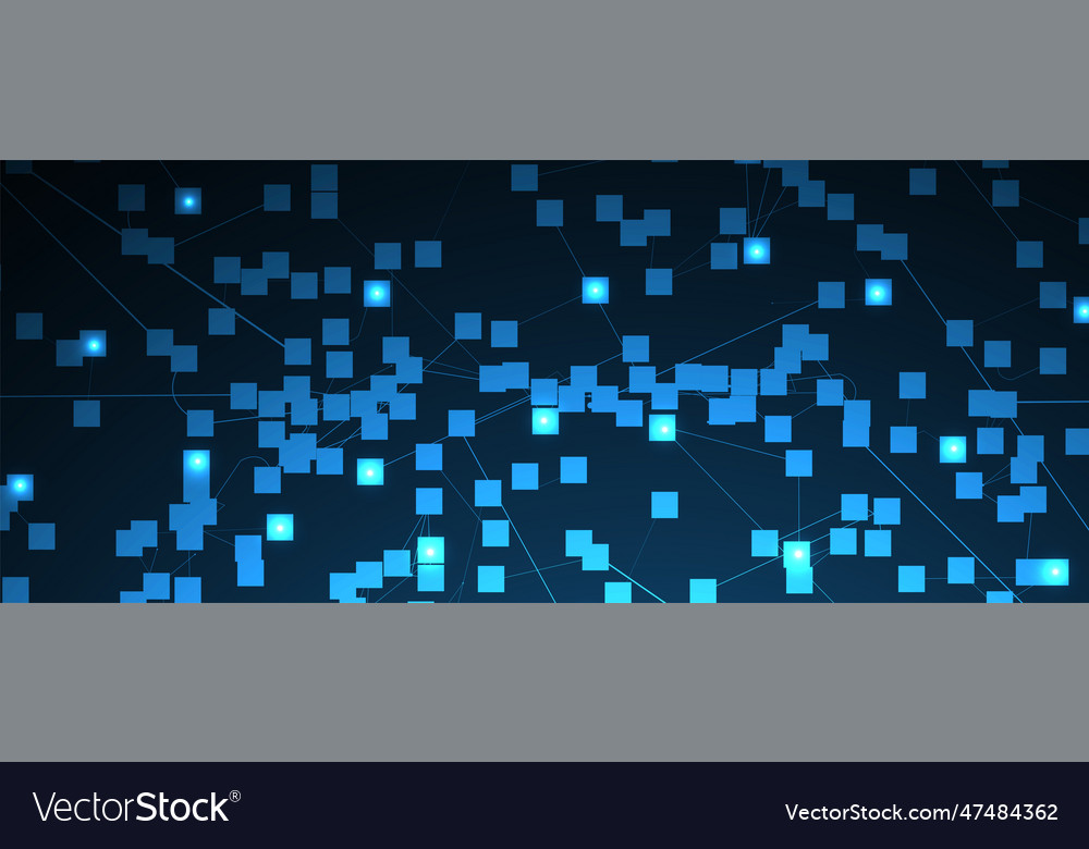Neural network concept connected cells with links vector image Neural network concept connected cells with links