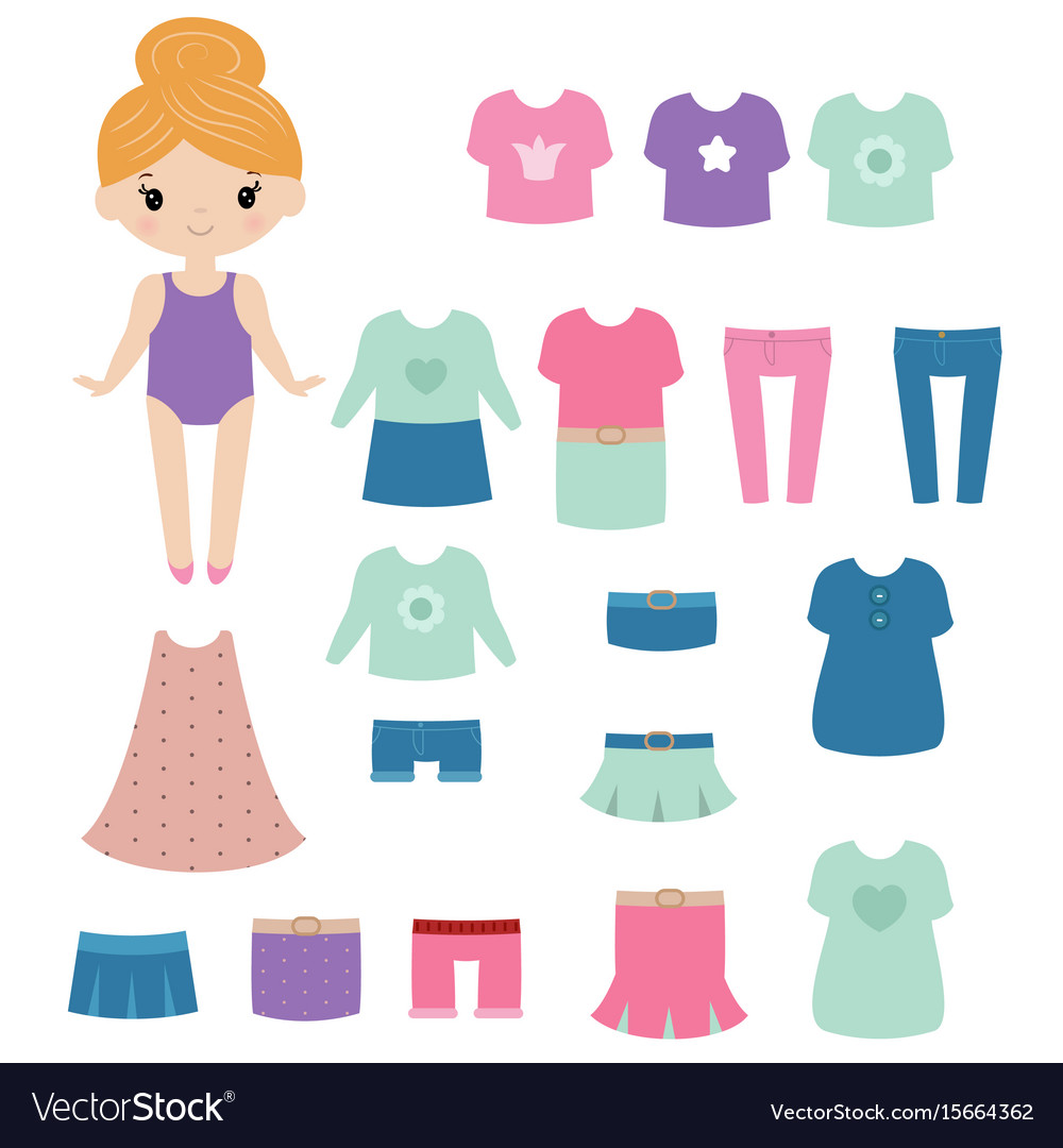 Paper doll paper doll Royalty Free Vector Image