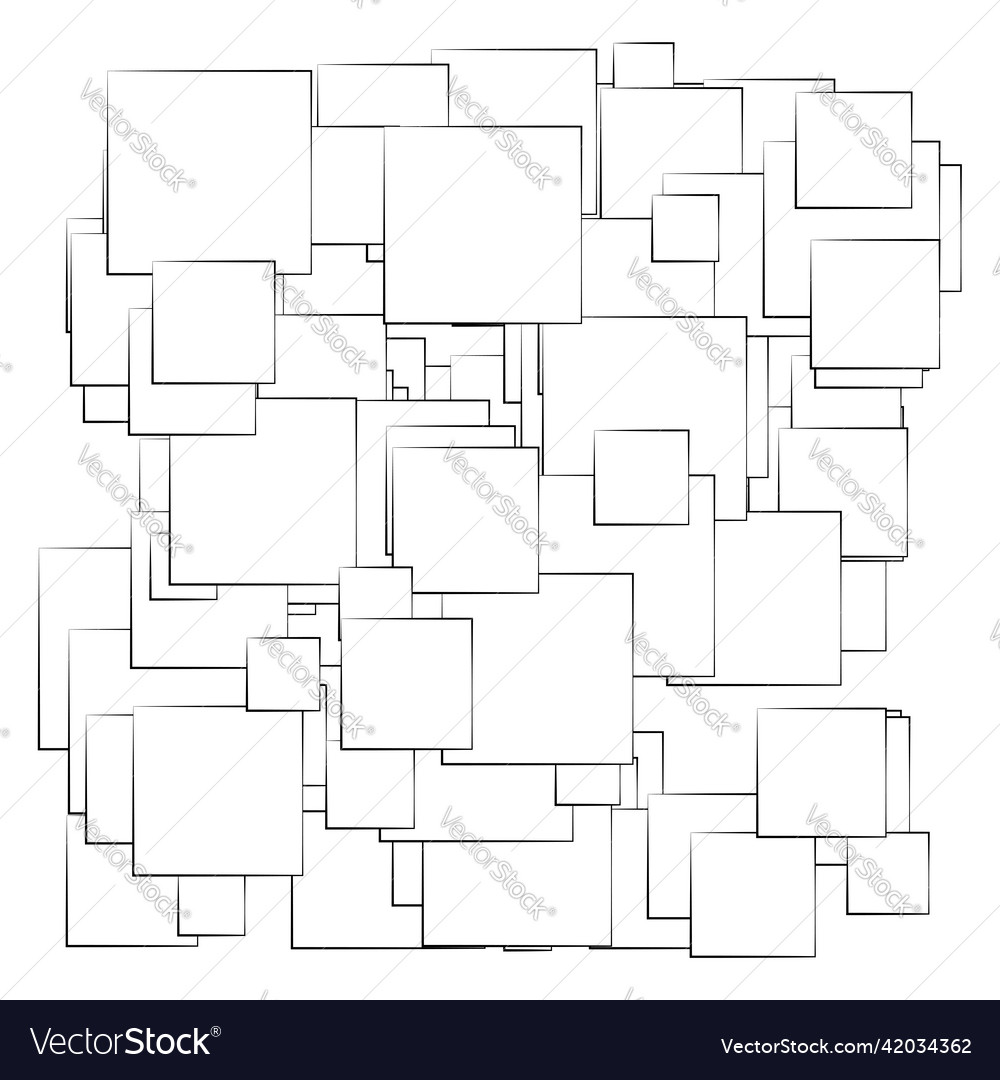 Random scattered squares pattern texture element vector image Random scattered squares pattern texture element