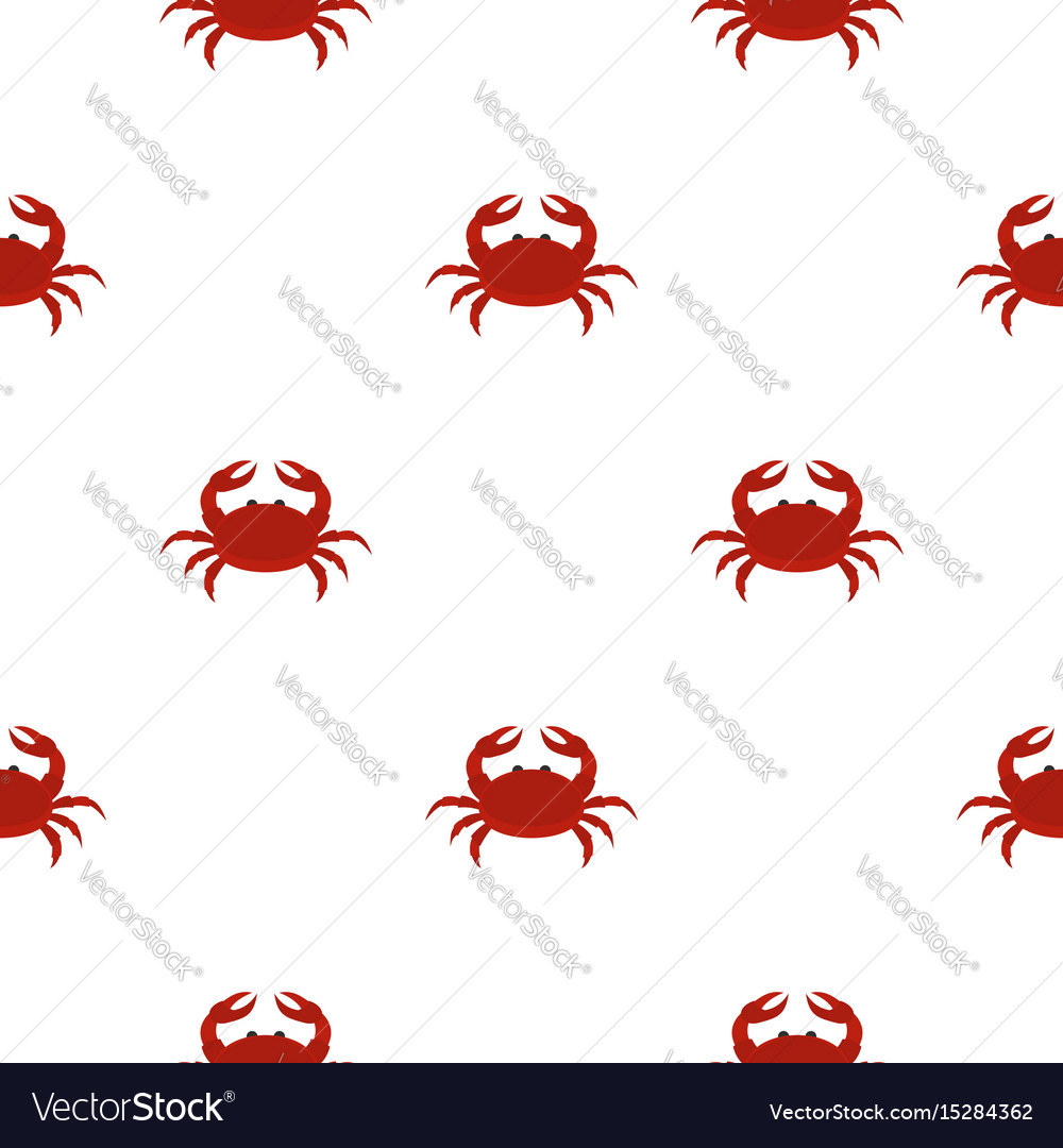 Red crab pattern seamless Royalty Free Vector Image