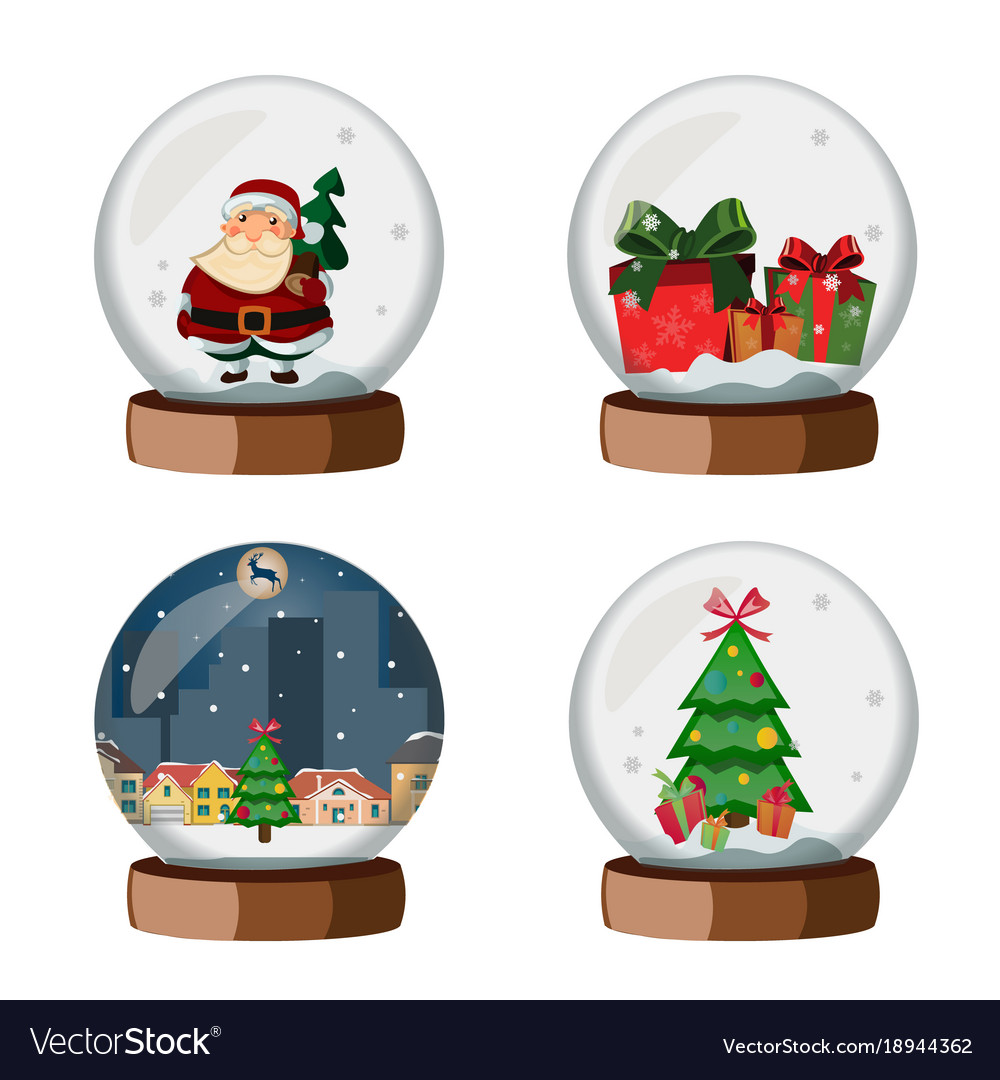 Christmas snow globes clip art, png, 513x596px, christmas, christmas Set christmas snow globe Royalty Free Vector Image