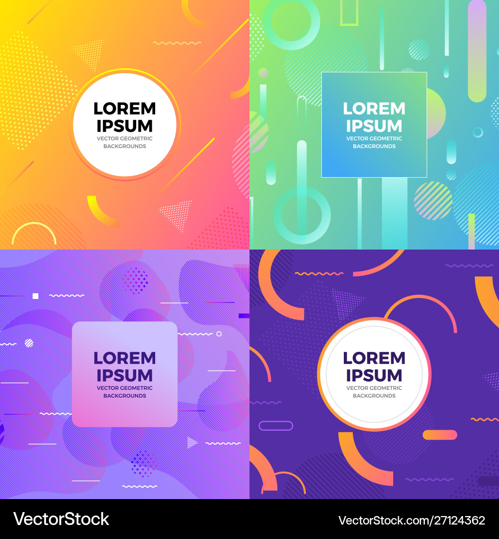 Set geometric background Royalty Free Vector Image