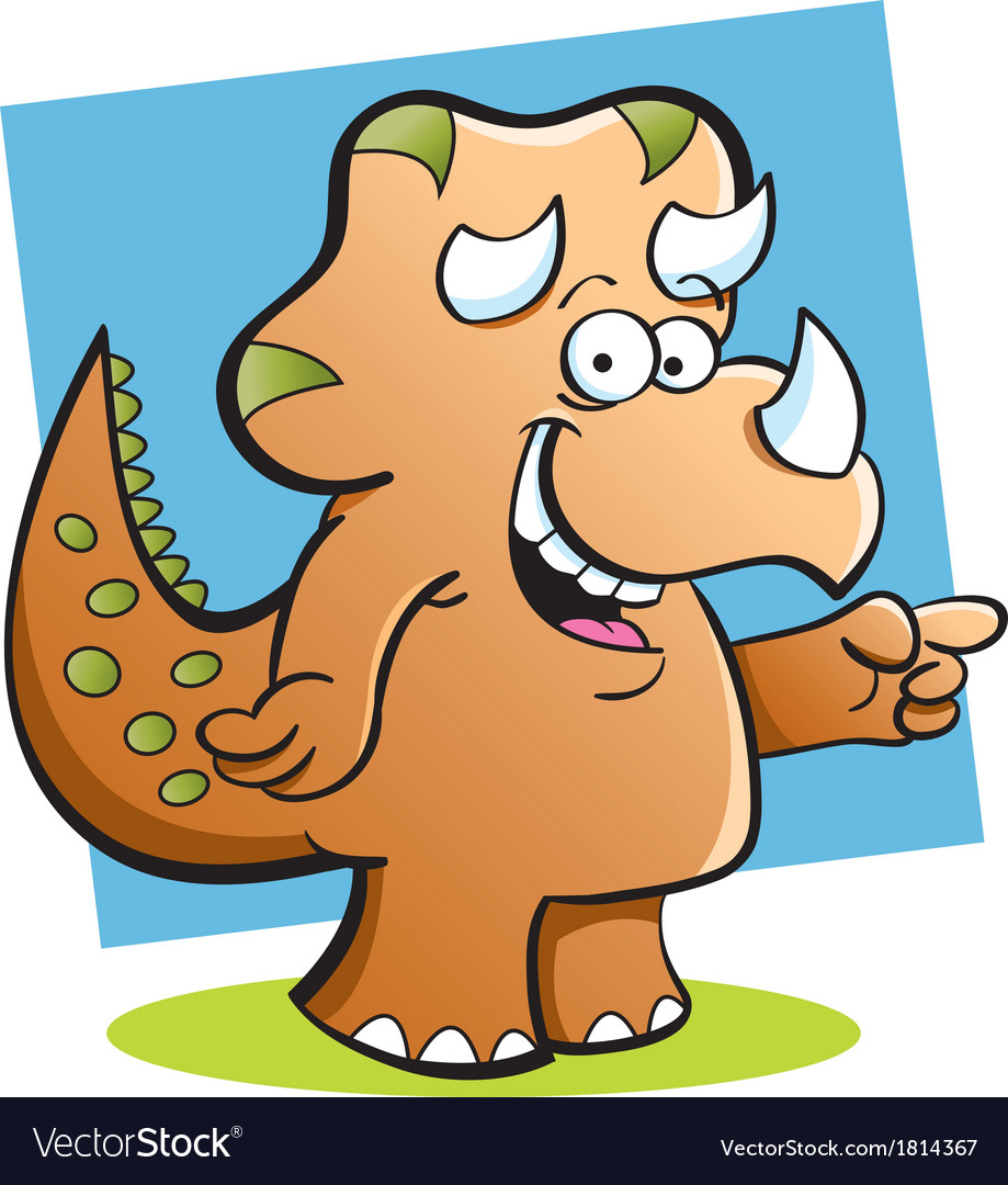 Cartoon triceratops mit Hintergrund