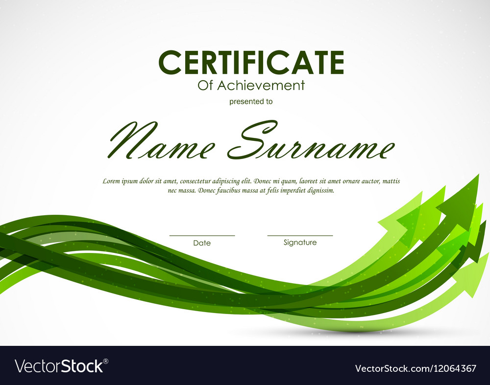 Certificate achievement template Royalty Free Vector Image