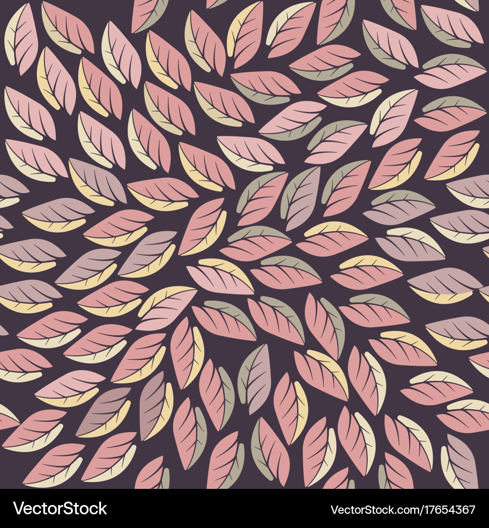 Elegant seamless pattern with colorful leaves Vector Image