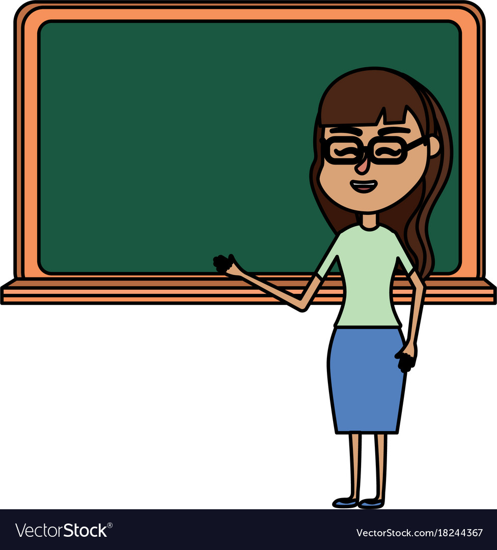 Woman teacher teaching to the student Royalty Free Vector