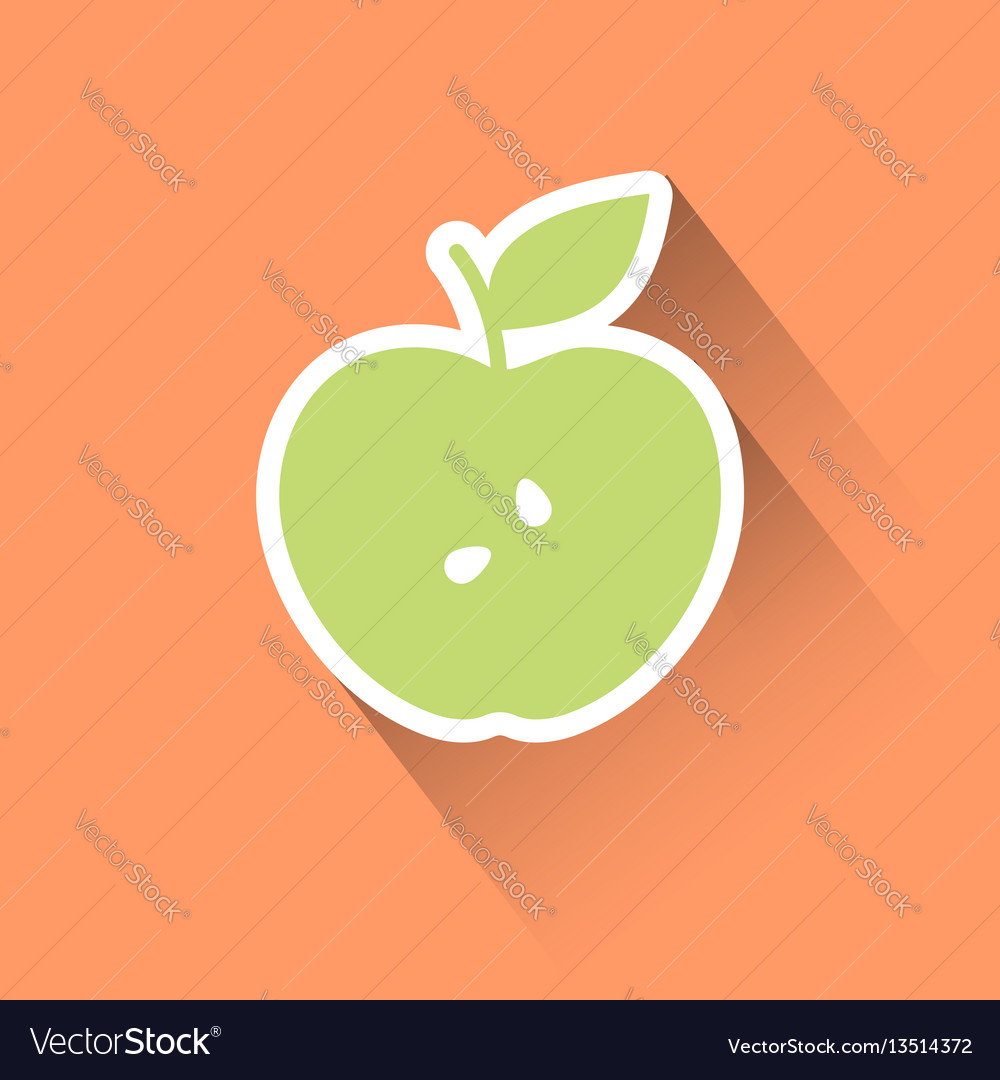 Apple flat icon Royalty Free Vector Image - VectorStock