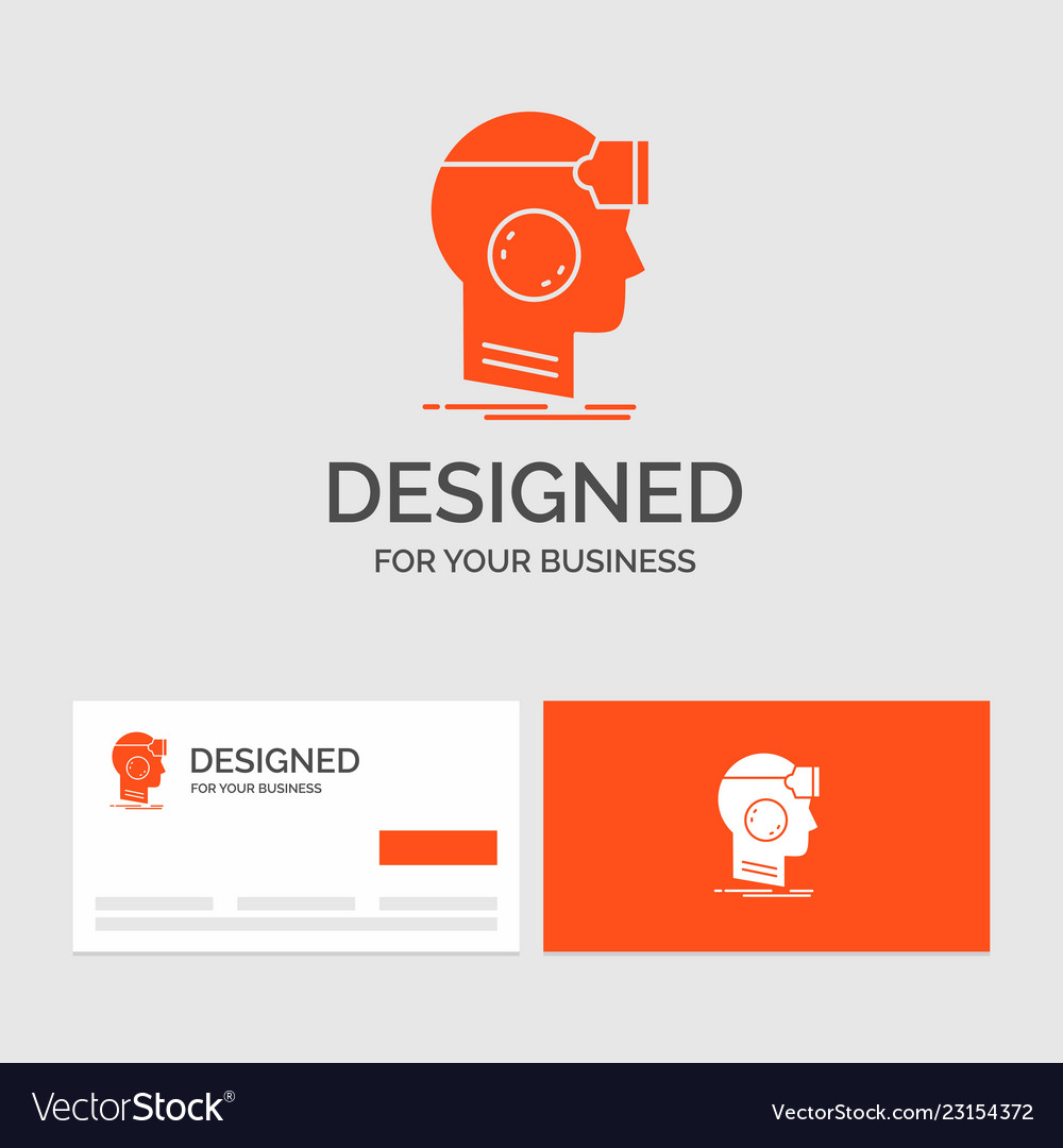 business logo template for vr googles headset vector image
