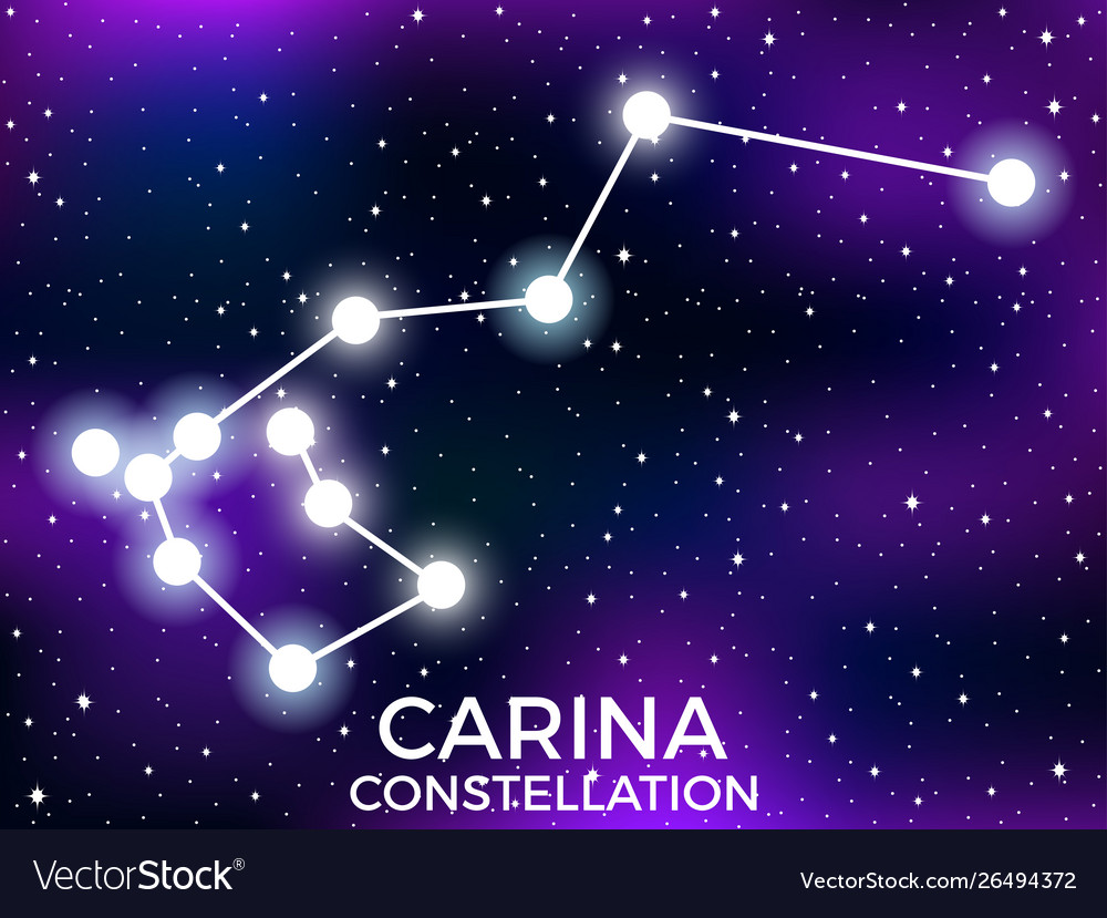 Carina Constellation Starry Night Sky Cluster Of Vector Image