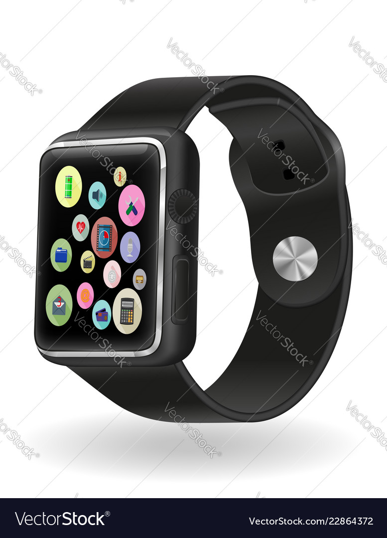 digital smartwatch with touch screen
