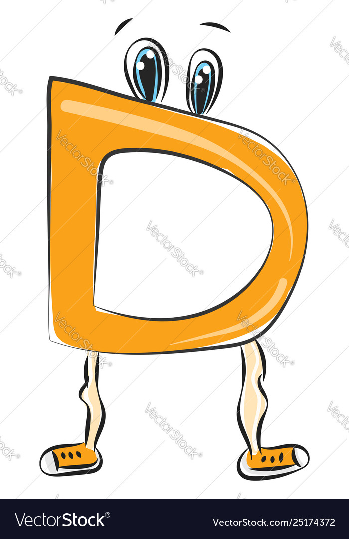 Letter d alphabet emoji or color