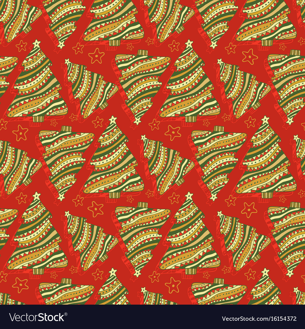 New year and christmas seamless pattern cartoon