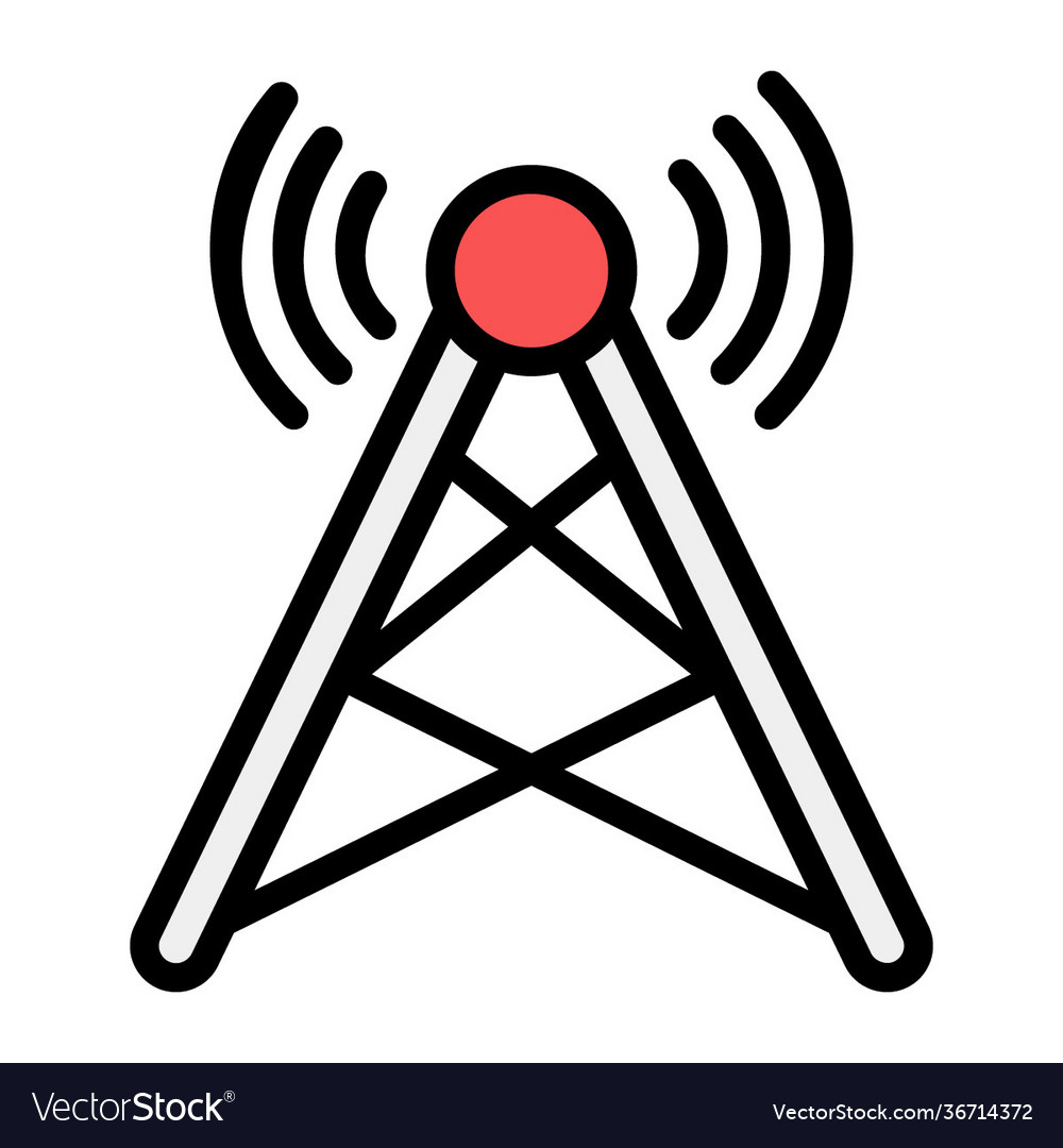 Signal tower Royalty Free Vector Image - VectorStock