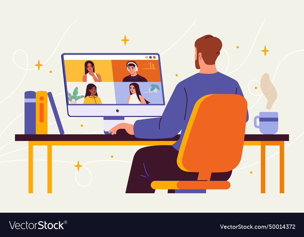 Video call concept Royalty Free Vector Image - VectorStock