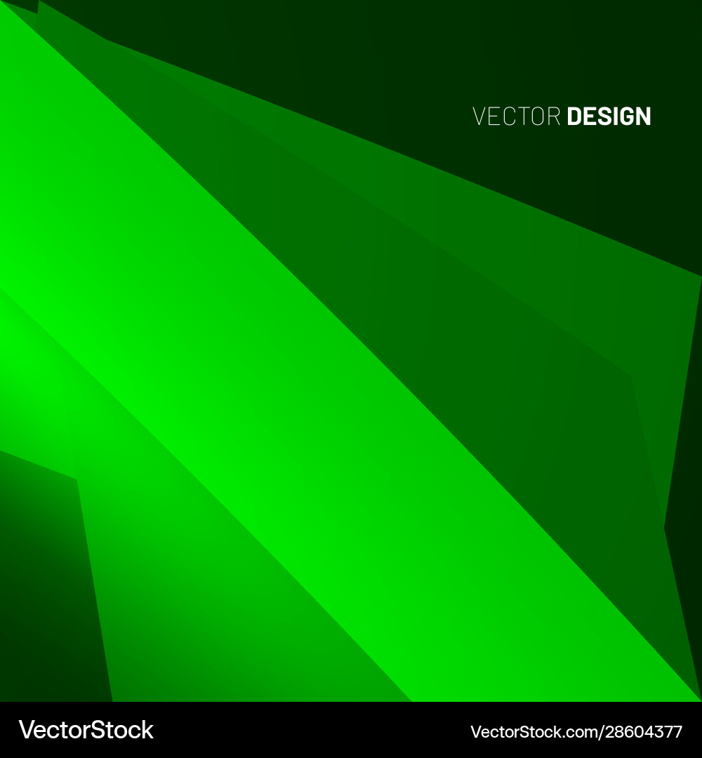 Abstract Geometric Background Green Color Vector Image