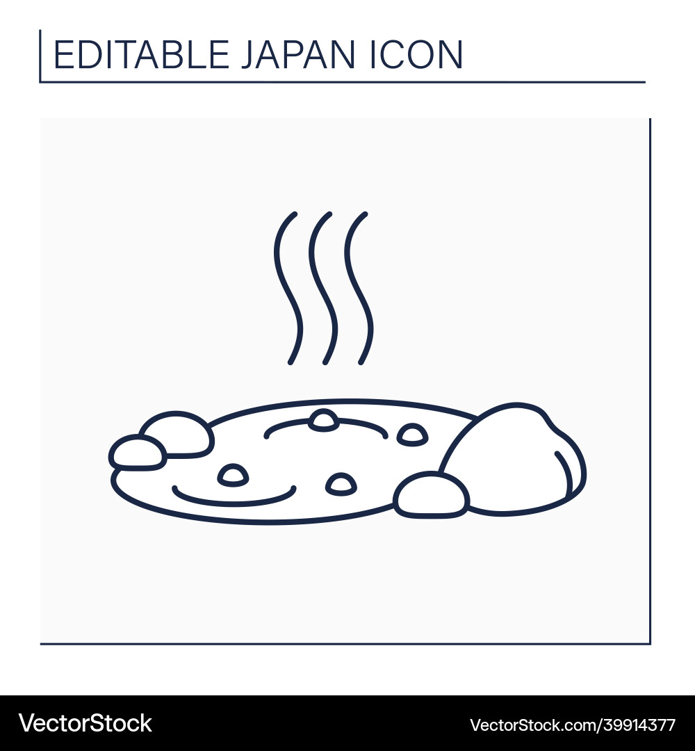 Hot spring line icon Royalty Free Vector Image