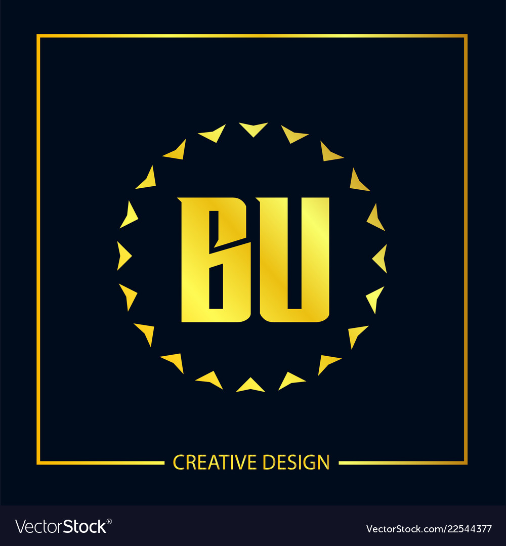 Initial letter bu logo template design