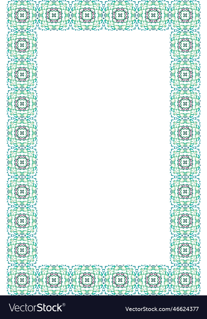 Islamic rectangle frame geometric pattern Vector Image