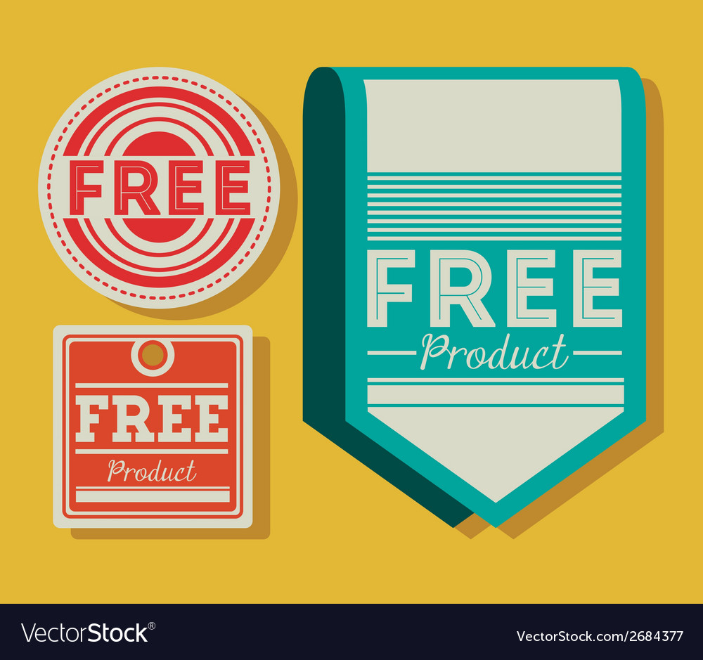 Label design over yellow background Royalty Free Vector