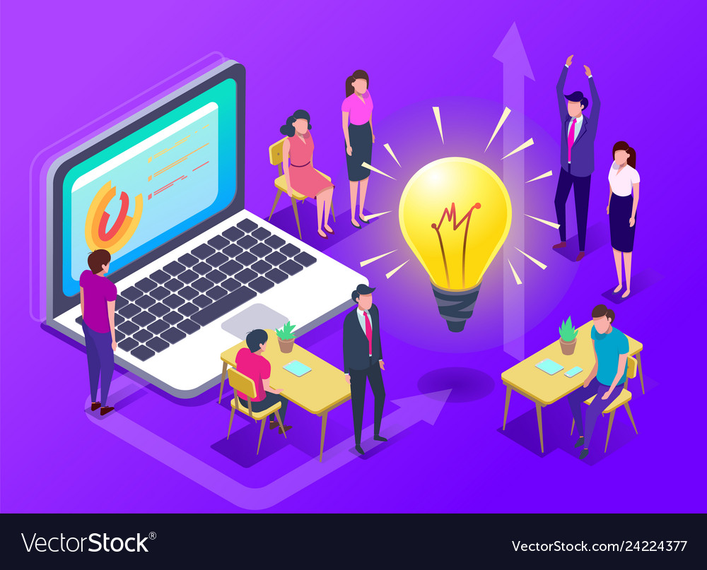 people-work-in-a-team-and-achieve-goal-royalty-free-vector