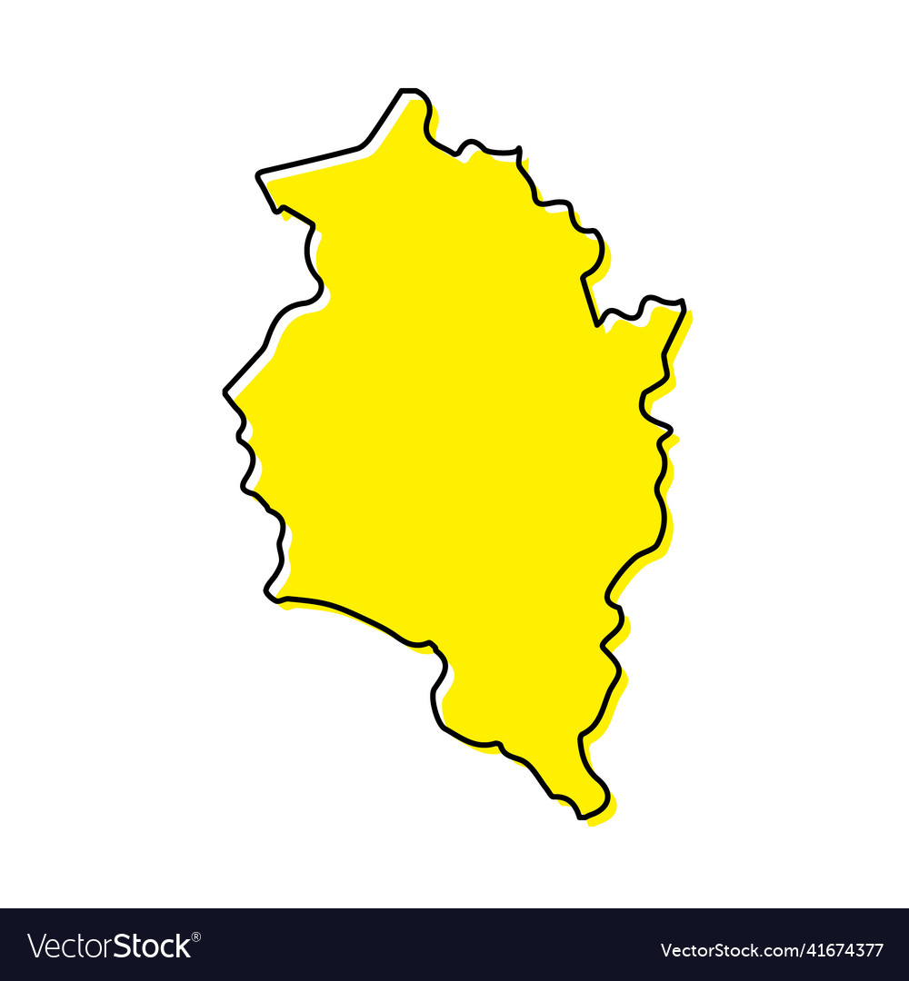 Simple outline map of vorarlberg is a state Vector Image