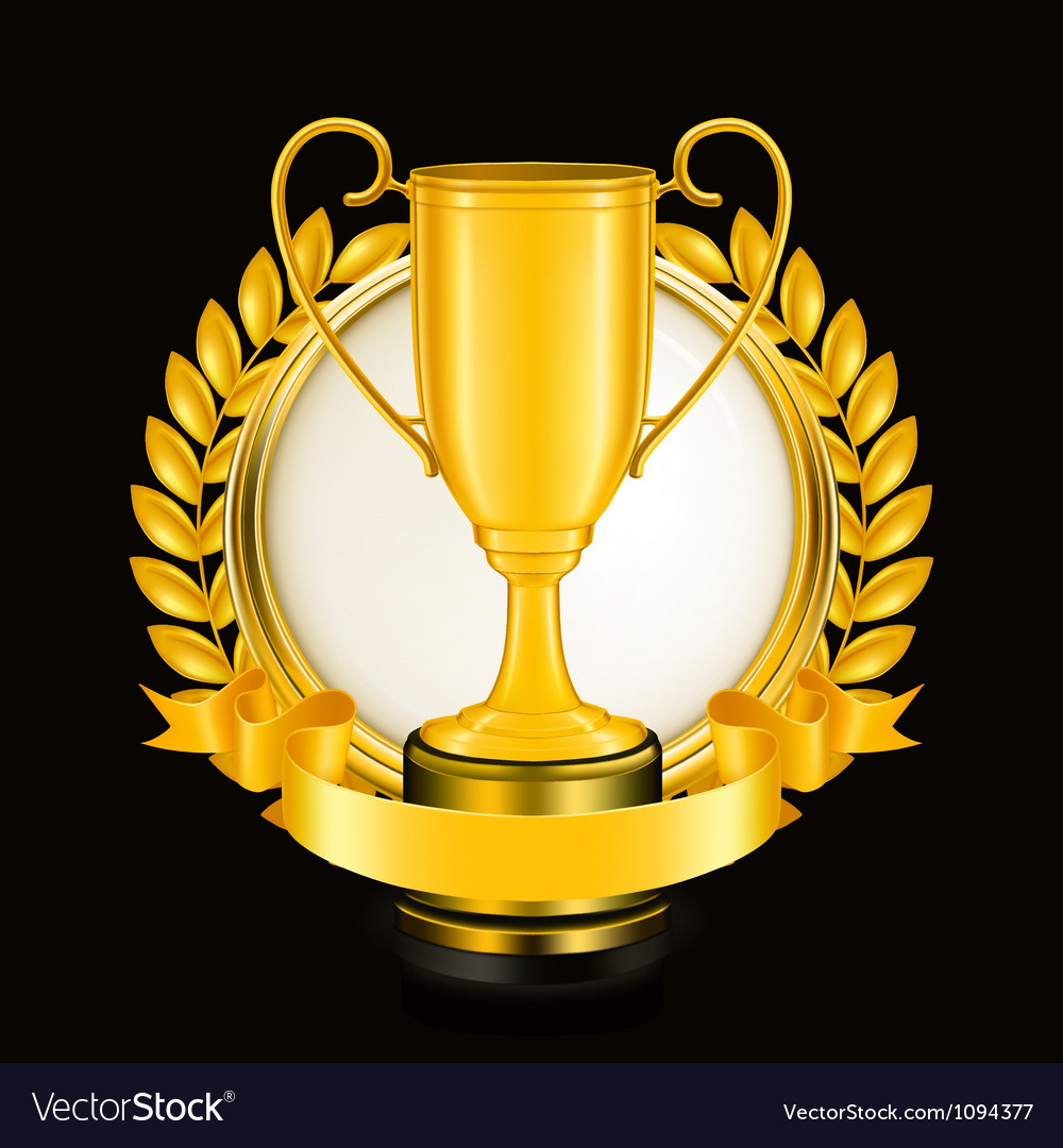 Sport emblem on black Royalty Free Vector Image