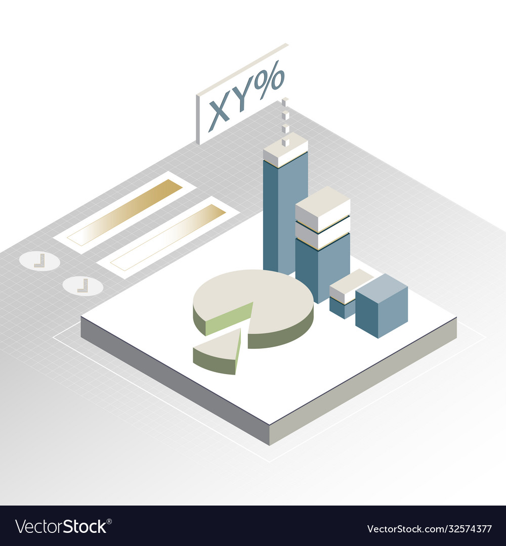Statistics infographic Royalty Free Vector Image