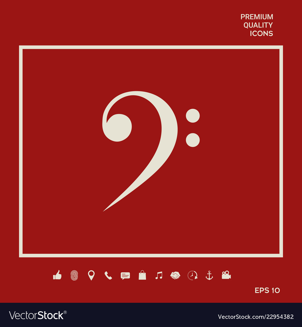 bass clef icon graphic