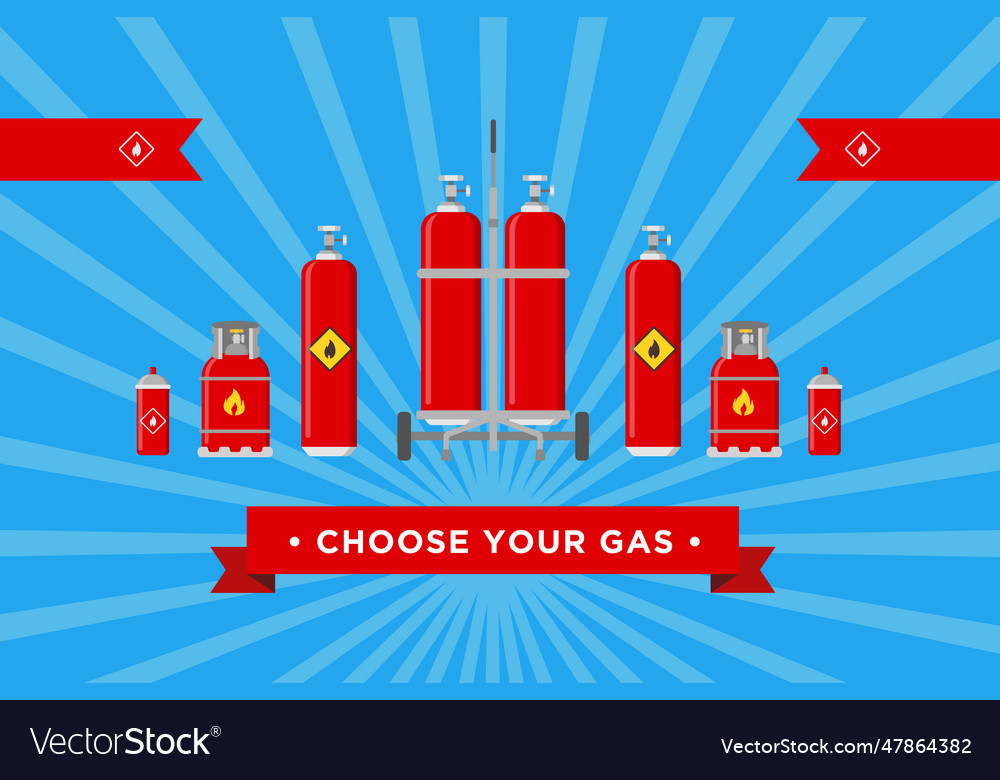 Choose your gas cover design Royalty Free Vector Image