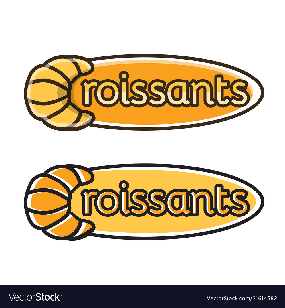 Croissant logotype with text