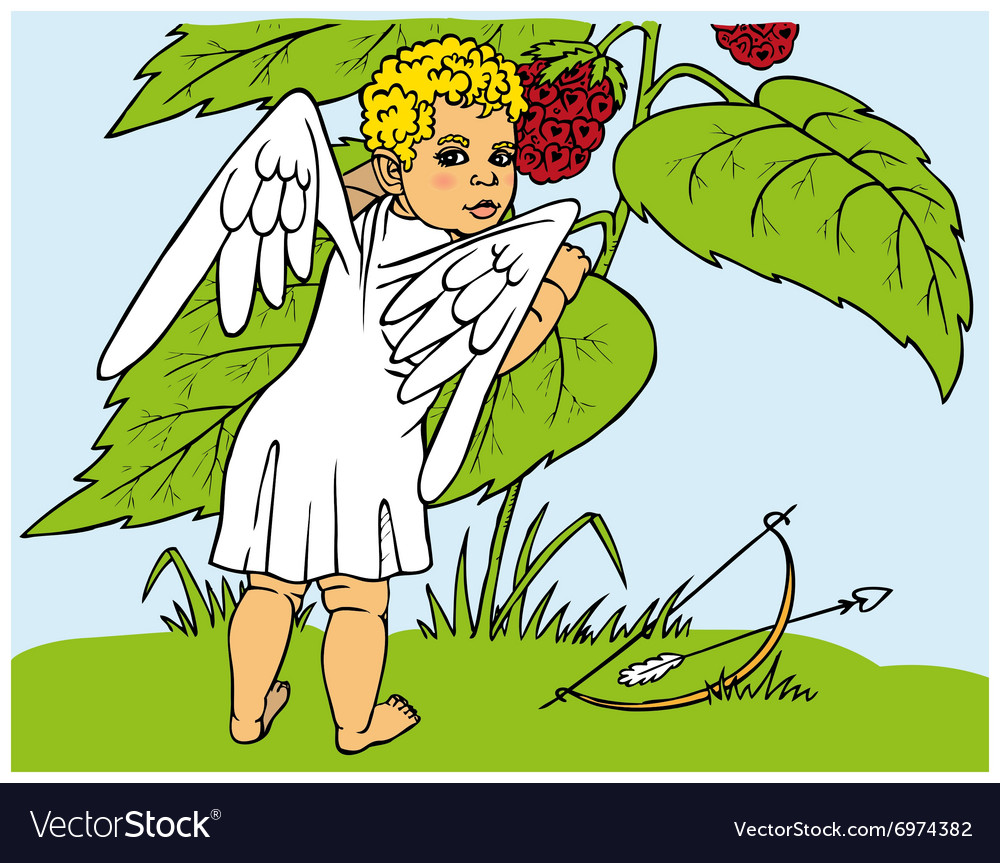 Cupid and berries