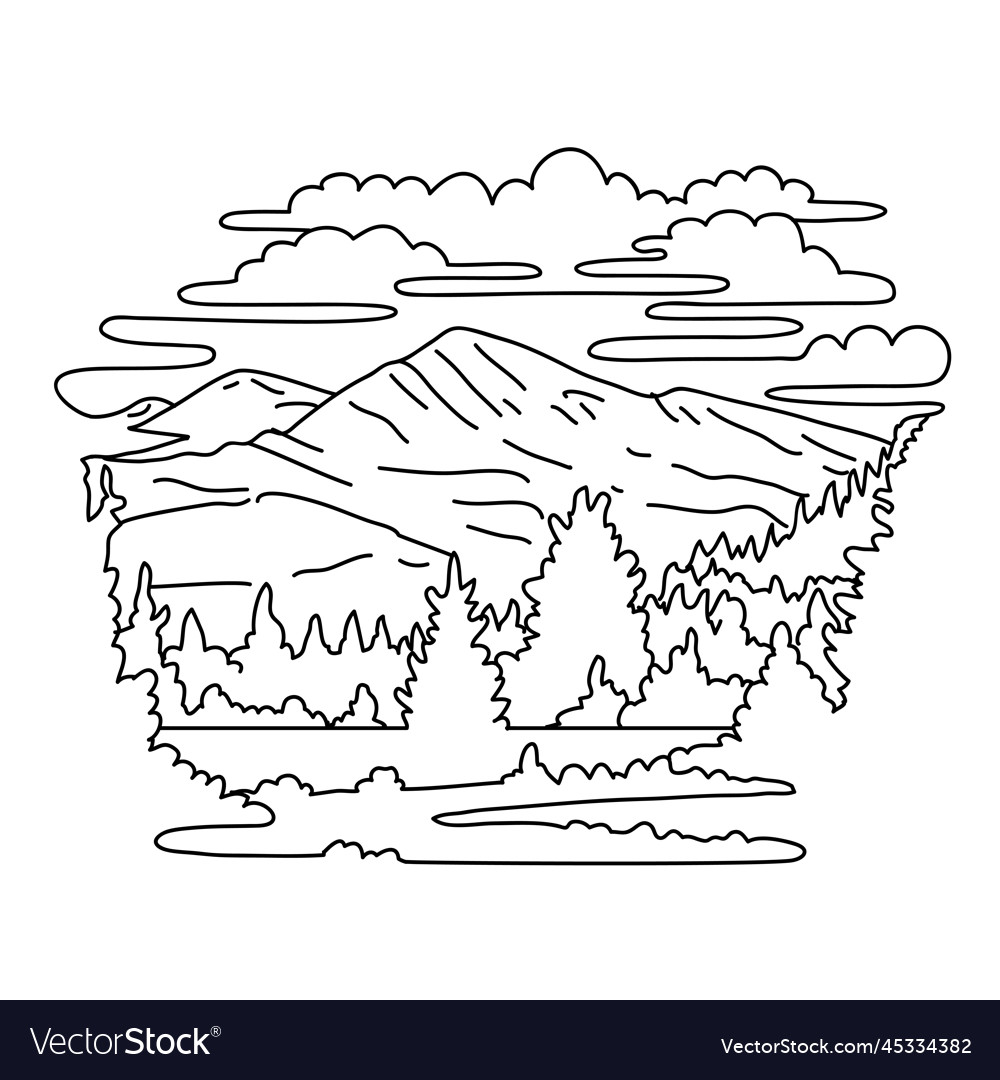 Mount dana in yosemite national park and ansel Vector Image