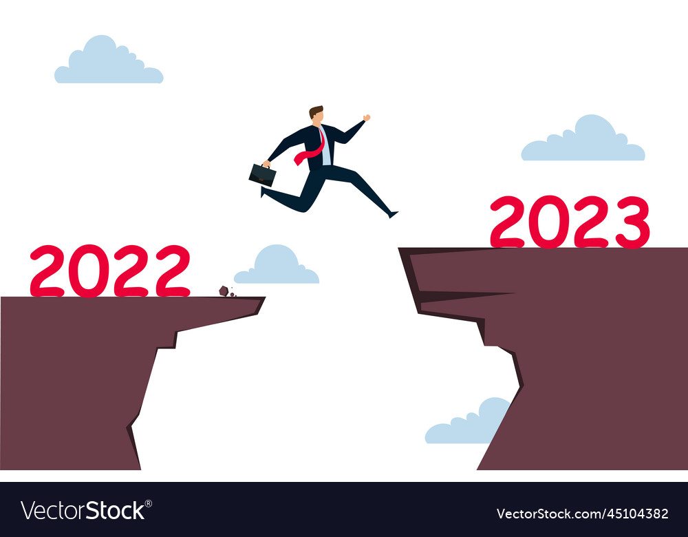 New year 2023 hope for business recovery change Vector Image