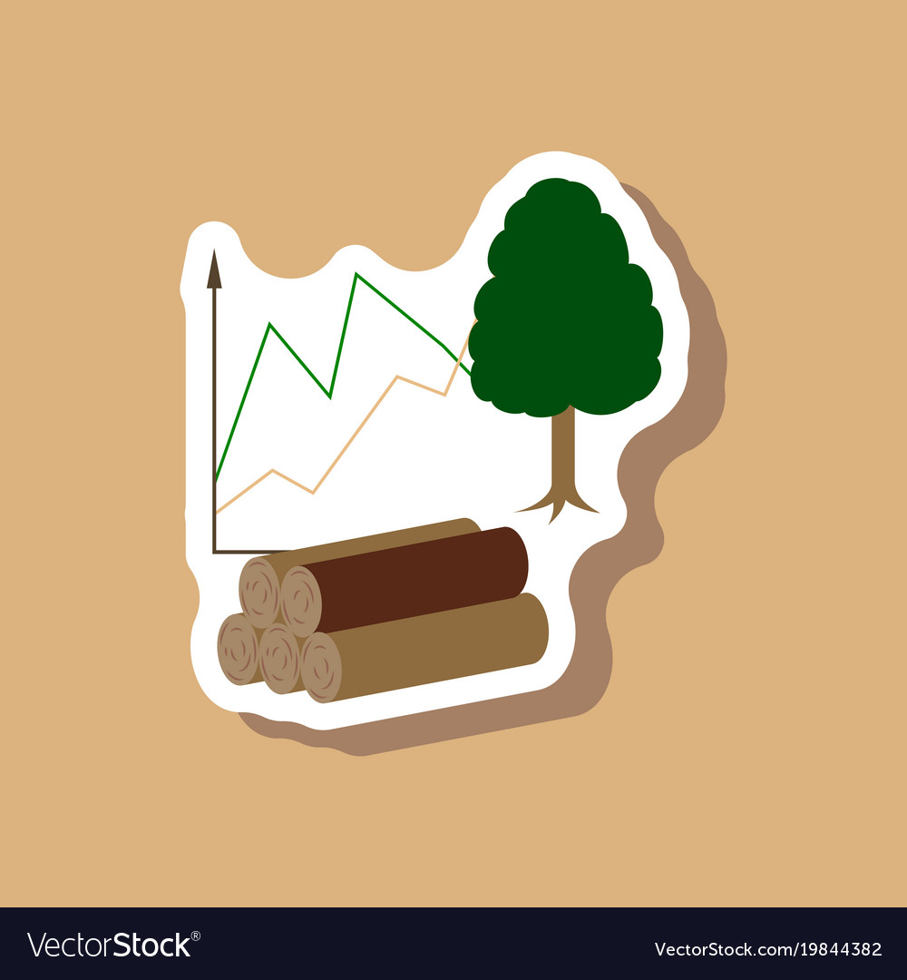 Paper sticker on stylish background wood