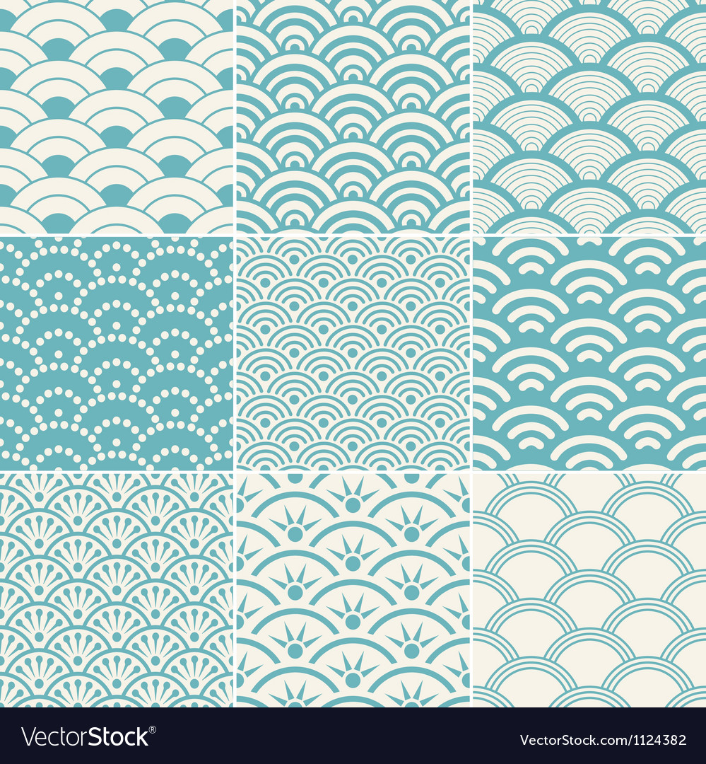 Seamless ocean wave pattern