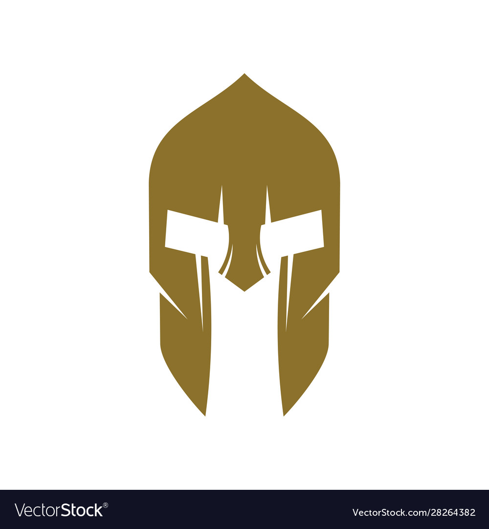 Spartan logo design template helmet