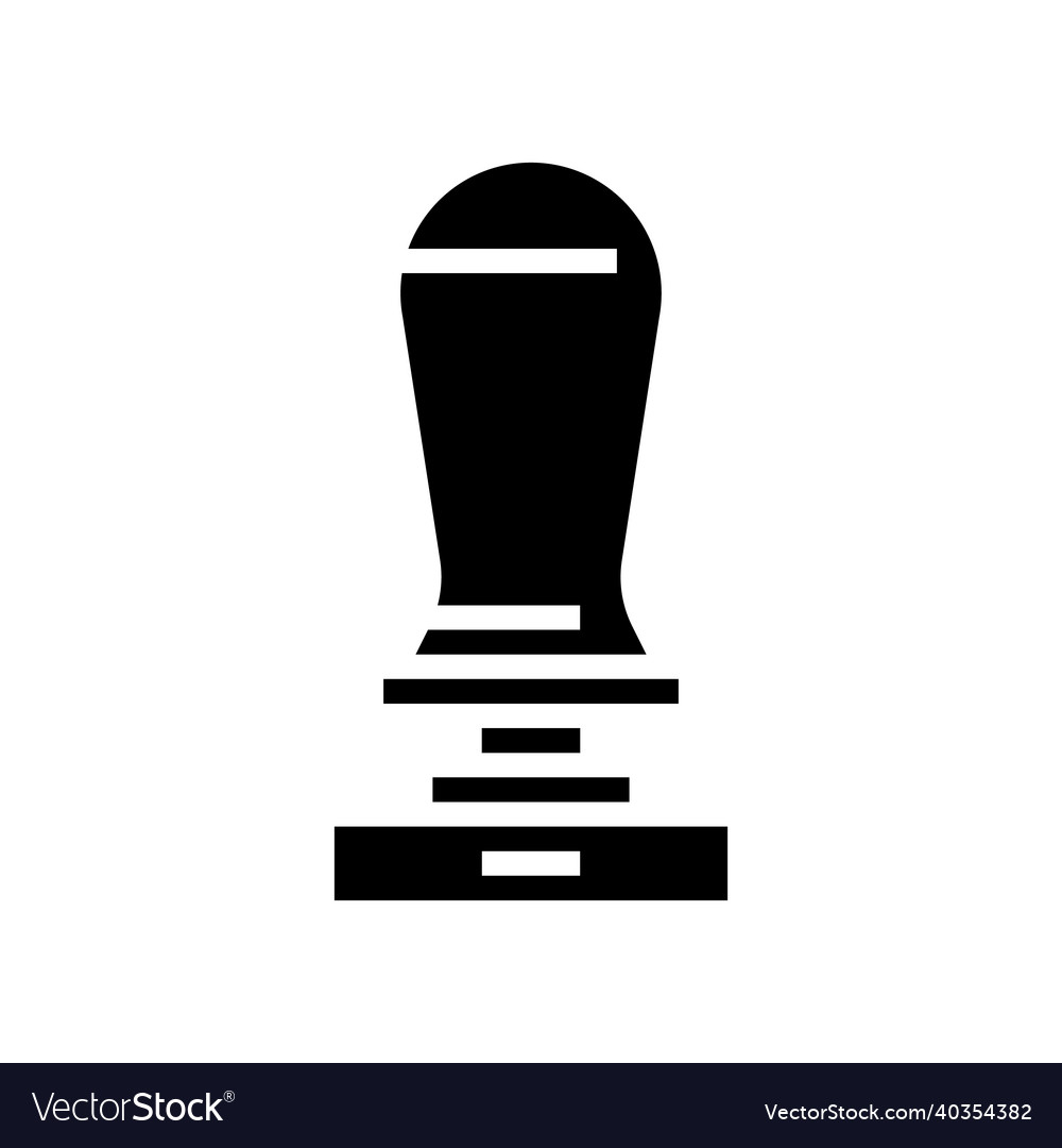 Tamper coffee tool glyph icon